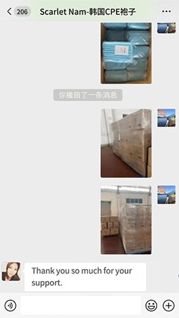 Positive feedback on CPE gowns packaging