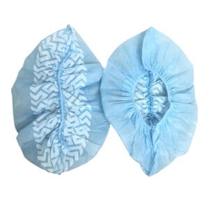 Anti-slip SBPP shoe covers — sole detail showing anti-skid treatment, Wellmien