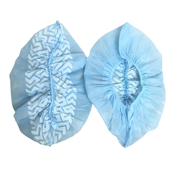 Anti-slip SBPP shoe covers — sole detail showing anti-skid treatment, Wellmien
