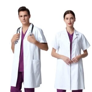 Lab Coat-Professional White Doctor Unisex Medical Uniform