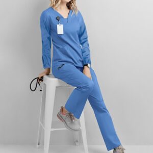Wholesale Women's Long Sleeve Scrub Sets for Hospital & Clinical Workwear